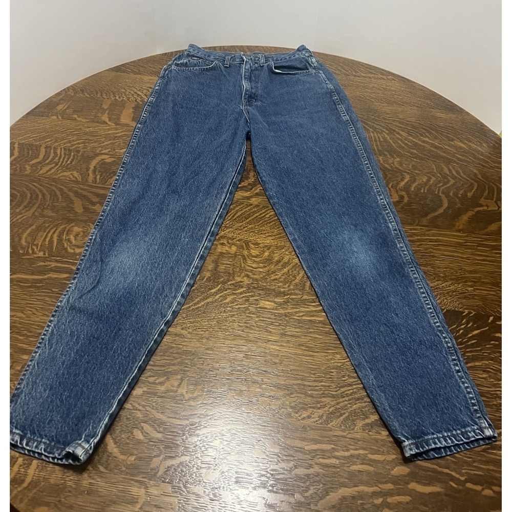 Vintage Chic Jeans Womens 12 High Rise Tapered USA Made 80s YKK Mom Fit Denim